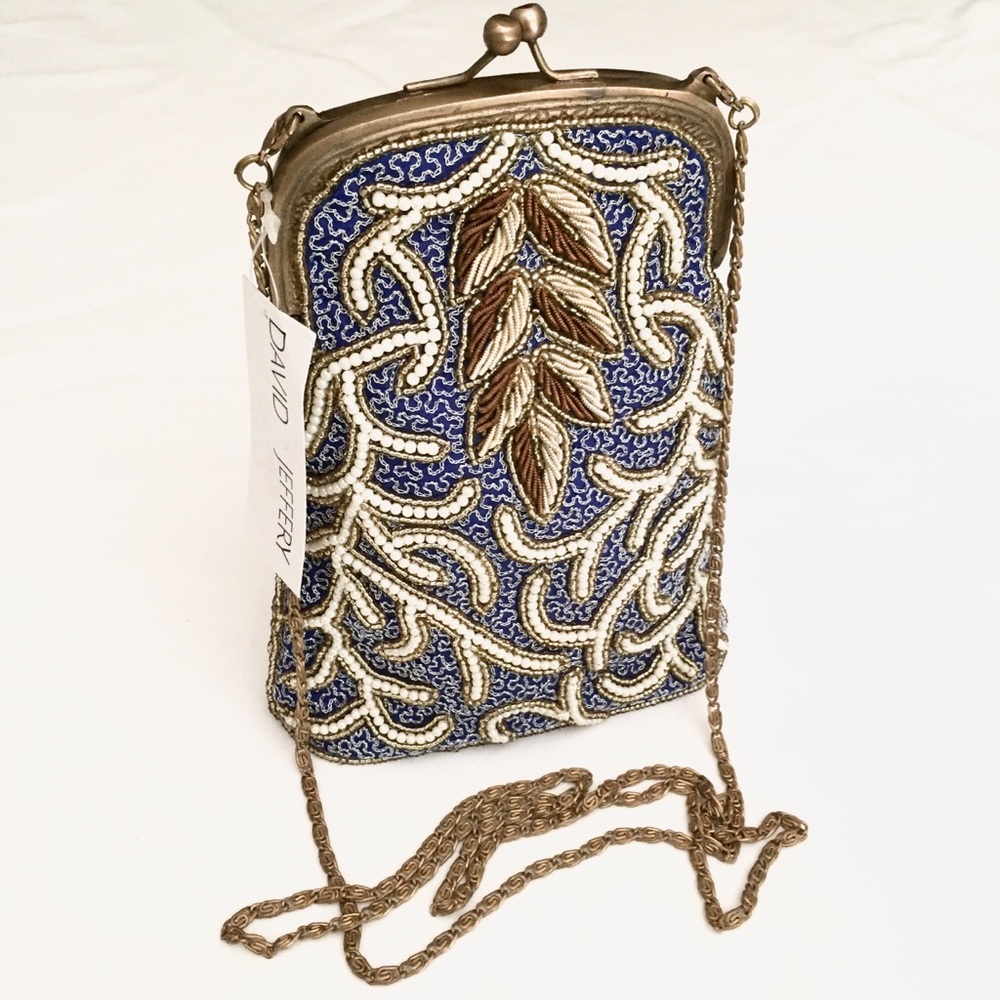 DAVID JEFFERY Embroidered Beaded Bag